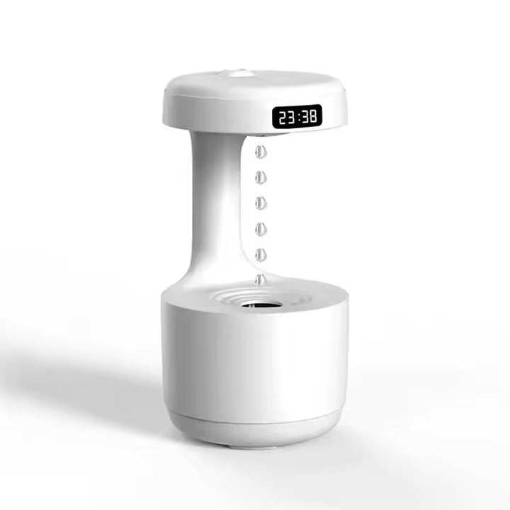 Modern Air Humidifier with LED Display & Floating Water Drops