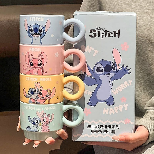 Disney Stitch Ceramic Mugs | 4 Mugs
