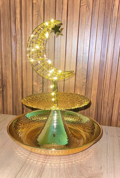Ramadan Crescent LED Serving Tray 2-Tier