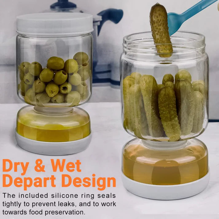 Glass Pickle Flip Jar with Strainer
