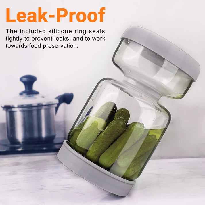 Glass Pickle Flip Jar with Strainer