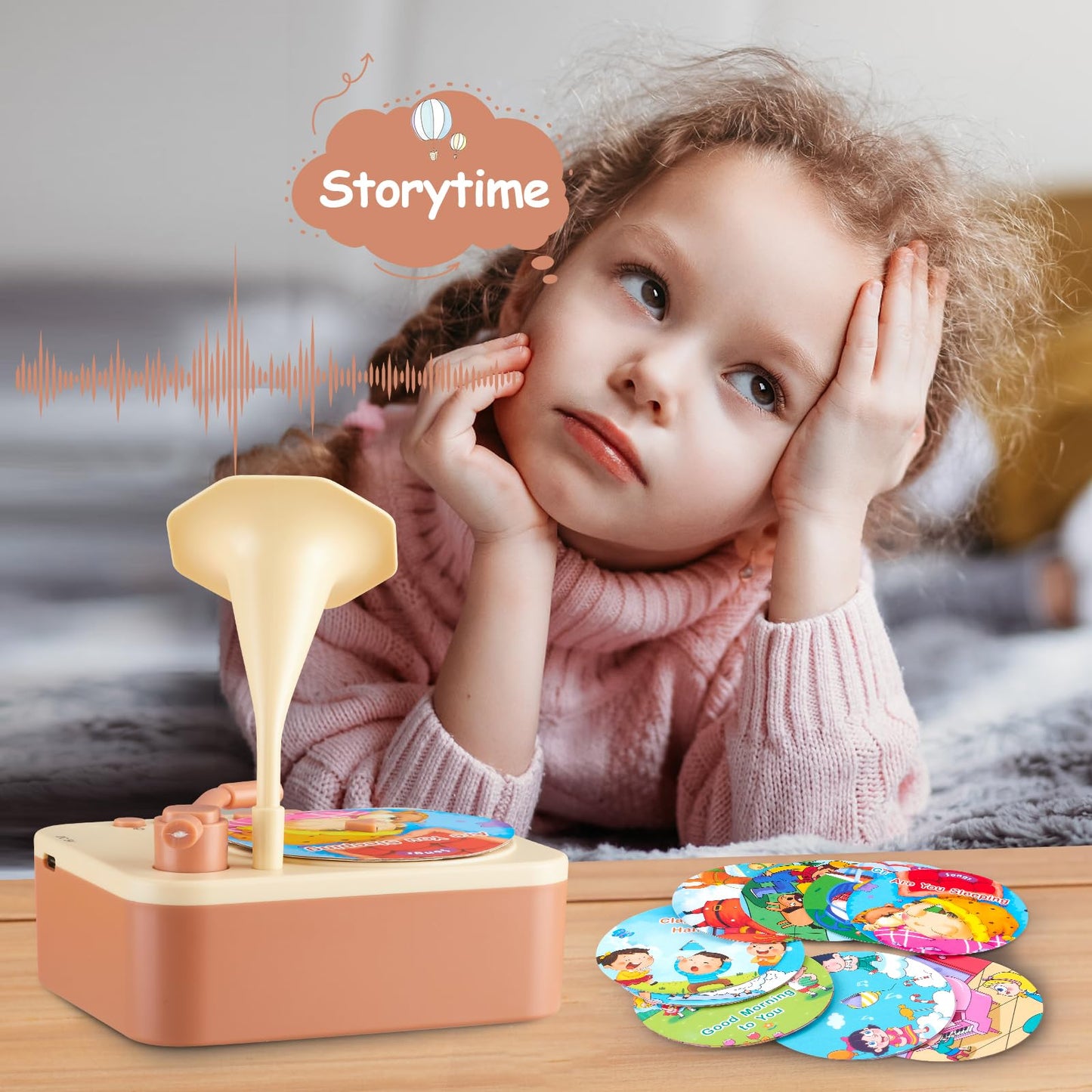 Kids Phonograph With 96 Cards