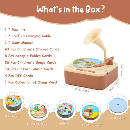 Kids Phonograph With 96 Cards