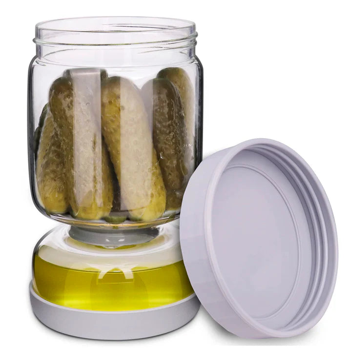 Glass Pickle Flip Jar with Strainer