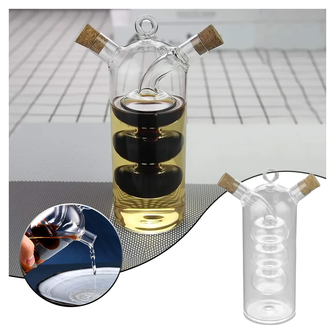 Interlocking Oil & Vinegar Bottle
