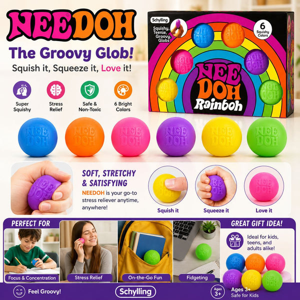 NeeDoh Rainbow Squishy Balls