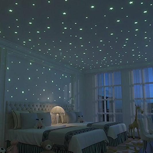 Glow-in-the-Dark Star Wall Decals | 10 PCS