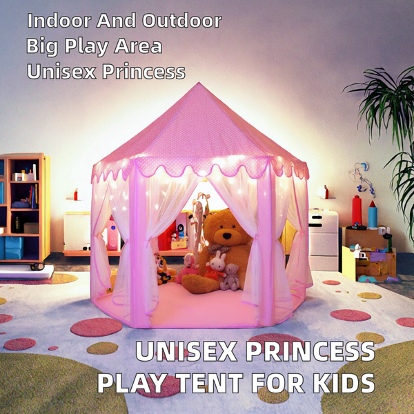 Princess Play Tent with LED Star Lights