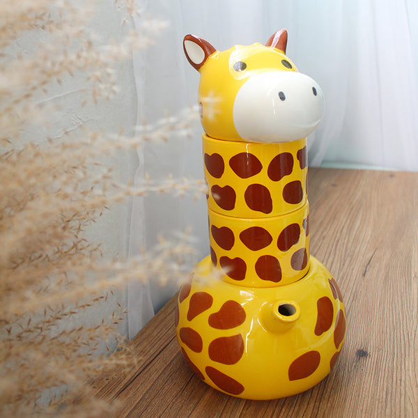 Ceramic Giraffe Tea Set
