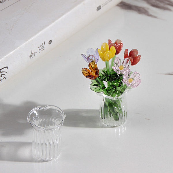 Glass Flower Bouquet Mini Vase