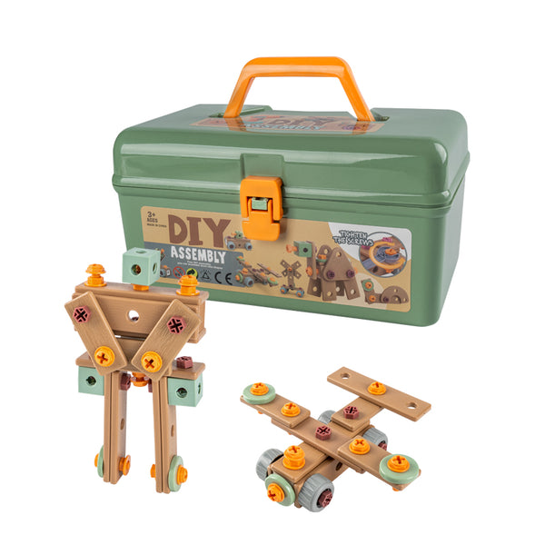 DIY Wooden Building Blocks Toolbox | 145PCS
