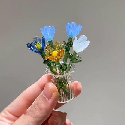 Glass Flower Bouquet Mini Vase