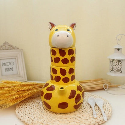 Ceramic Giraffe Tea Set