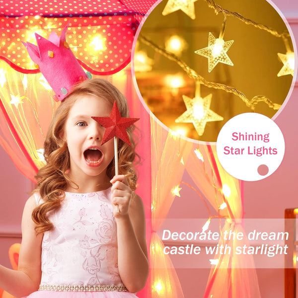 Princess Play Tent with LED Star Lights