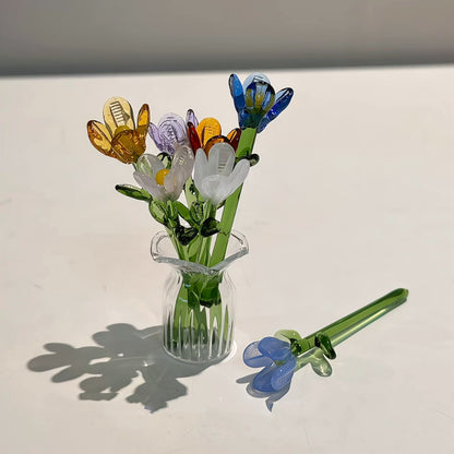 Glass Flower Bouquet Mini Vase