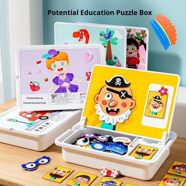 Magnetic Face Puzzle Box