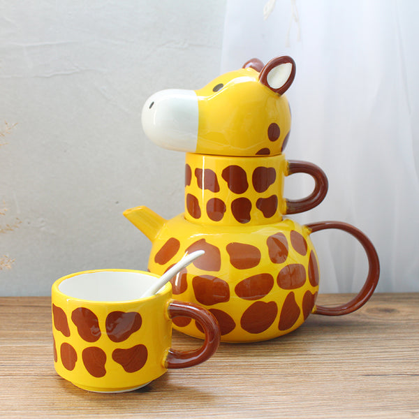 Ceramic Giraffe Tea Set