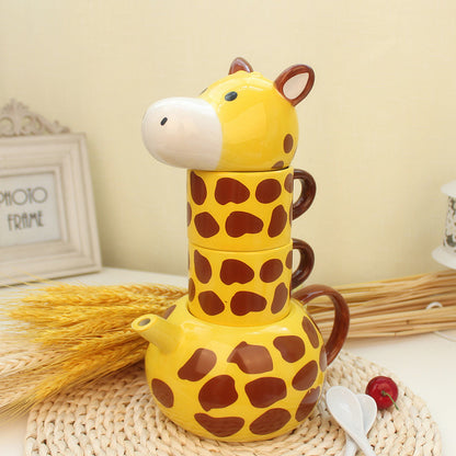 Ceramic Giraffe Tea Set