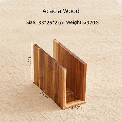3-Piece Wooden Cutting Board Set with Storage Stand