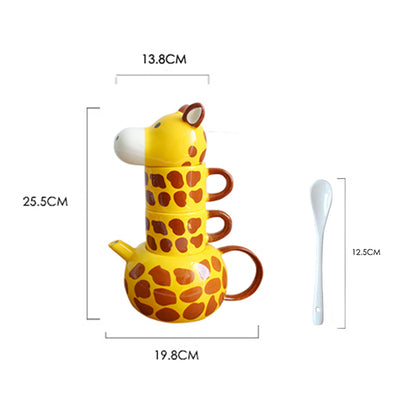 Ceramic Giraffe Tea Set