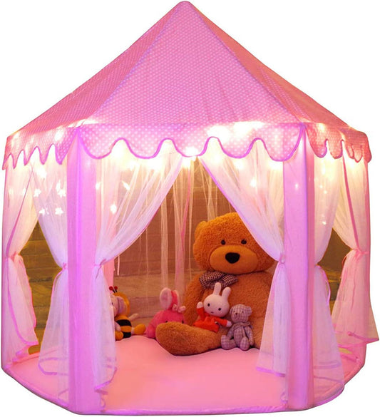 Princess Play Tent with LED Star Lights