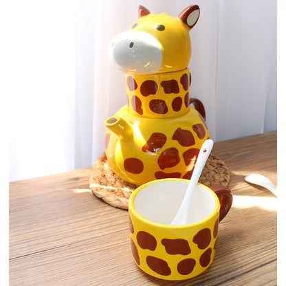 Ceramic Giraffe Tea Set