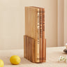 3-Piece Wooden Cutting Board Set with Storage Stand