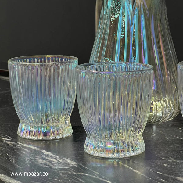 Magic Color Glass Water & Juice Pitcher 5 PCS Set