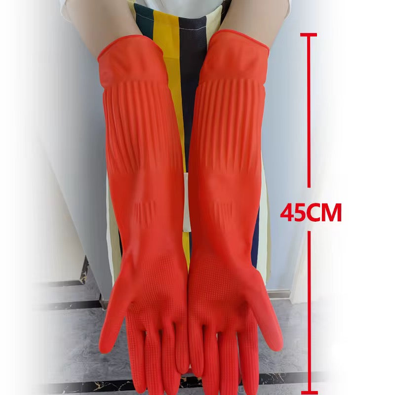 Long Household Dishwashing Gloves – Waterproof & Durable