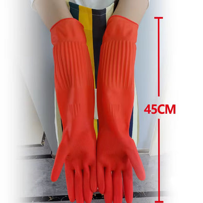 Long Household Dishwashing Gloves – Waterproof & Durable