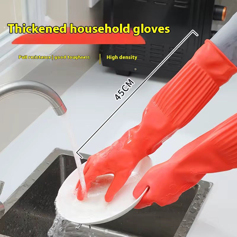 Long Household Dishwashing Gloves – Waterproof & Durable