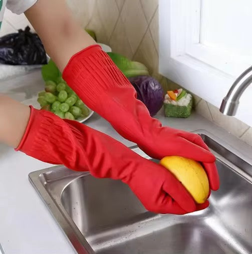 Long Household Dishwashing Gloves – Waterproof & Durable