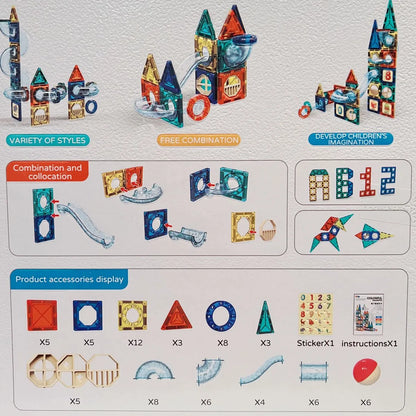 Magnetic Building Set for Kids | 73 PCS