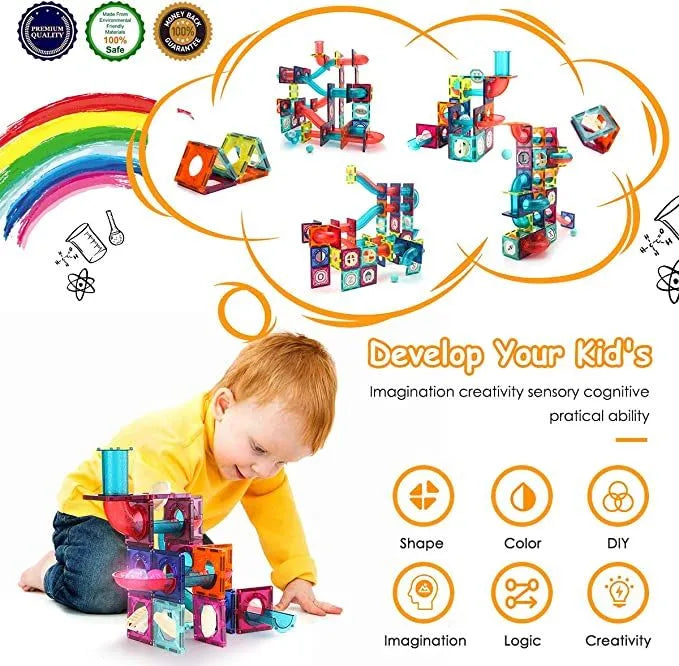 Magnetic Building Set for Kids | 73 PCS