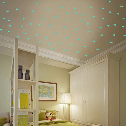 Glow-in-the-Dark Star Wall Decals | 10 PCS
