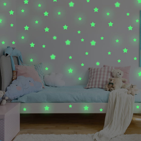 Glow-in-the-Dark Star Wall Decals | 10 PCS