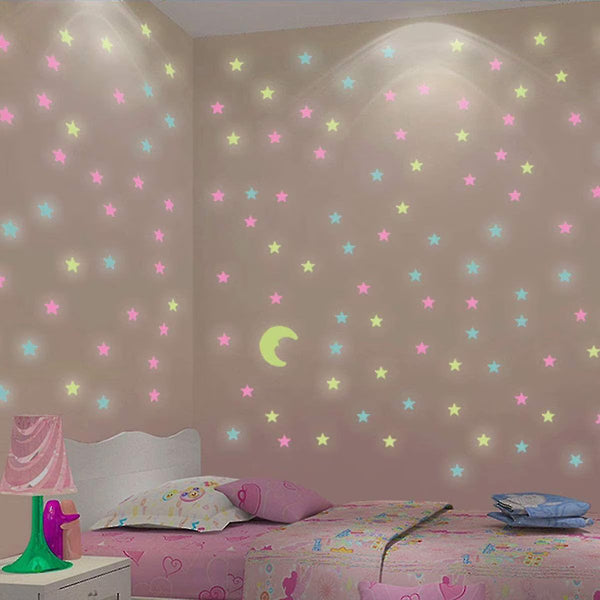 Glow-in-the-Dark Star Wall Decals | 10 PCS