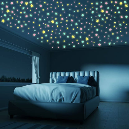 Glow-in-the-Dark Star Wall Decals | 10 PCS