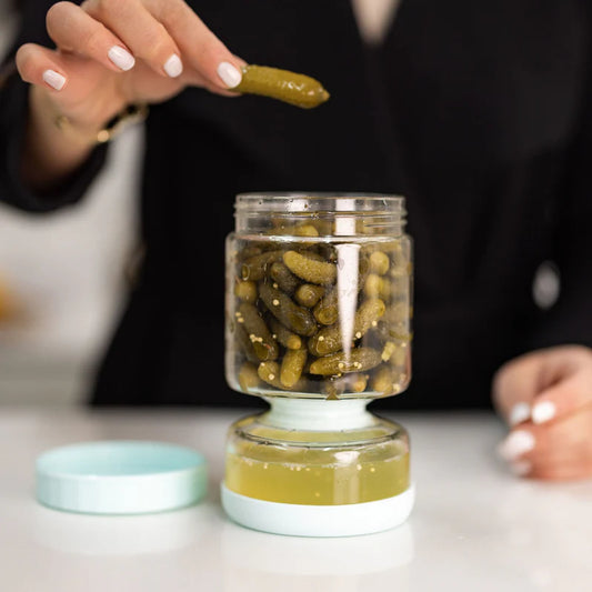 Glass Pickle Flip Jar with Strainer