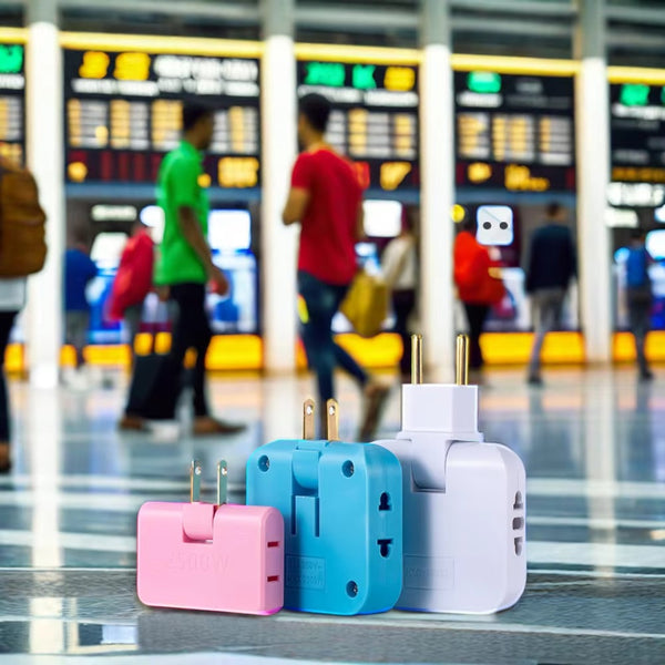 180 Plug Adapter with USB-A & Type-C