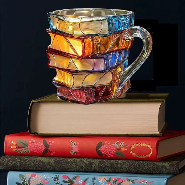 Colorful Painted Book Cup