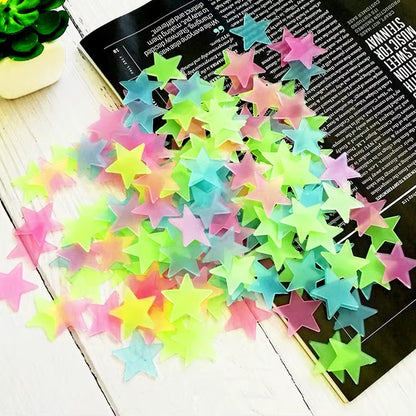 Glow-in-the-Dark Star Wall Decals | 10 PCS