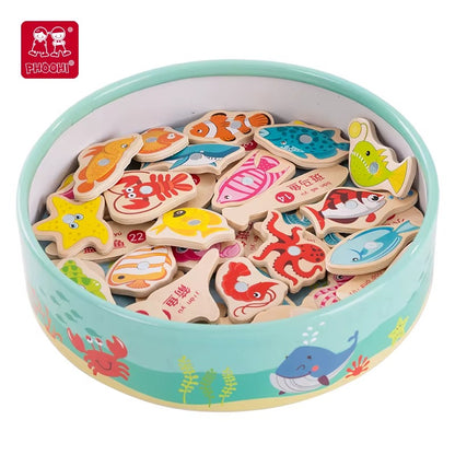 Wooden Magnetic Fishing Toy Set