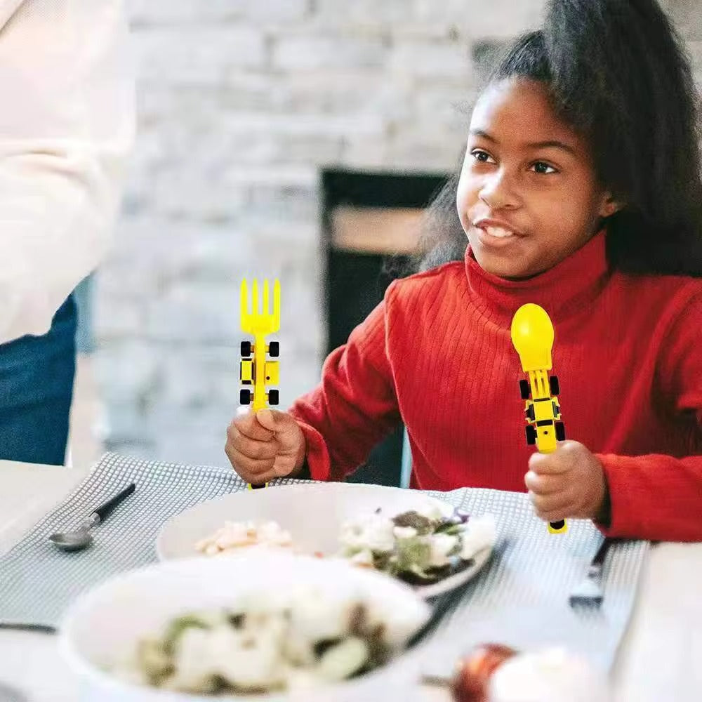 Constructive Eating Plate & Utensils