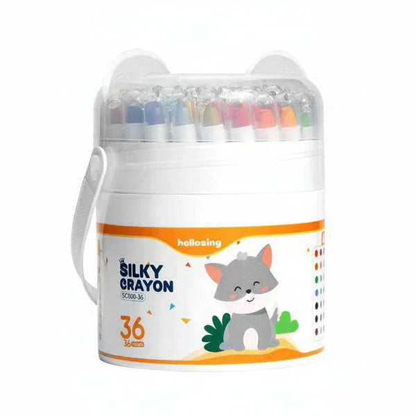 36 Colors Washable Silky Crayons Set