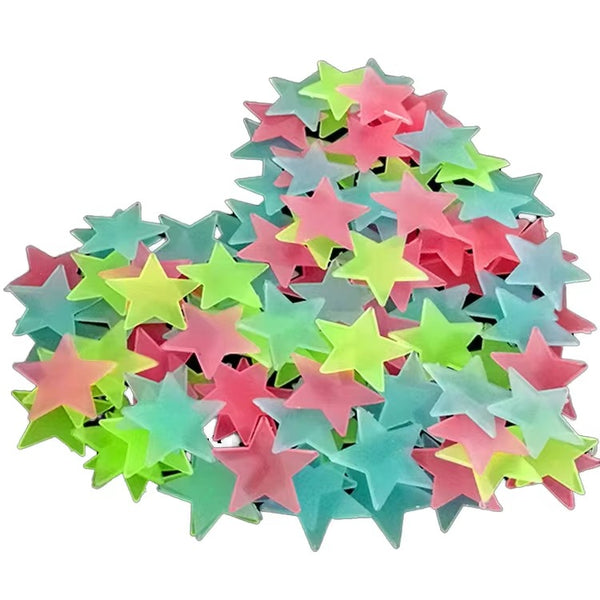 Glow-in-the-Dark Star Wall Decals | 10 PCS