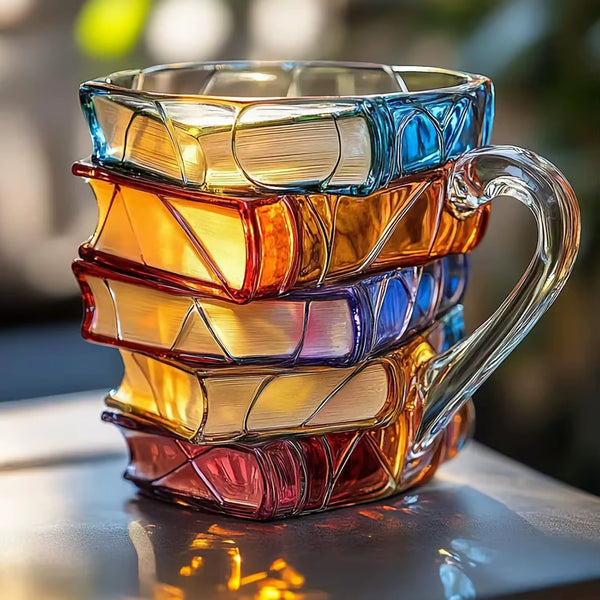 Colorful Painted Book Cup
