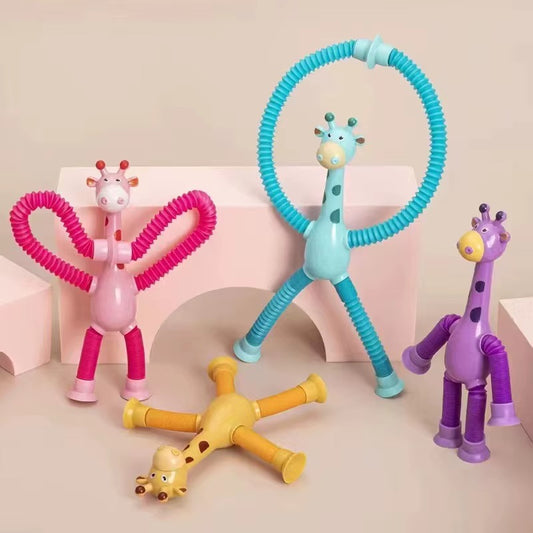 Stretchy Giraffe Tube Toy | 4 PCS Pack