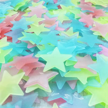 Glow-in-the-Dark Star Wall Decals | 10 PCS