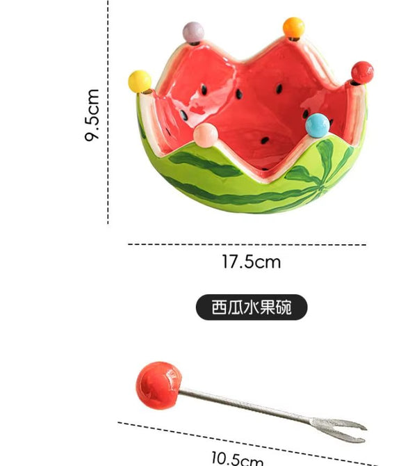 Watermelon Bowl With Fruit Forks